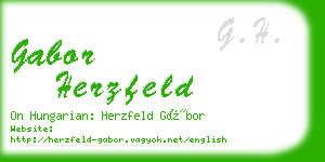 gabor herzfeld business card